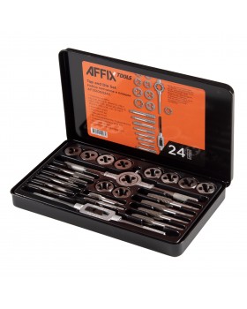 Набор метчиков и плашек SK-5 M5-M12, кейс, 24 предмета AFFIX AF35100024C-foto2