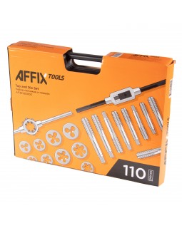 Набор метчиков и плашек SK-5 M2-M18, кейс, 110 предметов AFFIX AF35100110C-foto2