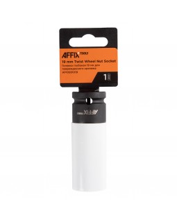 Головка для поврежденного крепежа глубокая 1/2", 19 мм, тонкостенная, пластиковая защита AFFIX -foto3