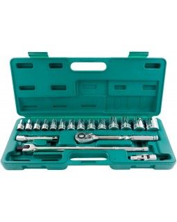 Набор головок торцевых дюймовых 1/2"DR 3/8"-1-1/4", с аксессуарами, 18 предметов-foto2