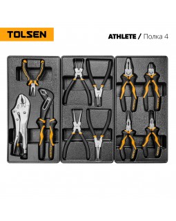 Набор инструментов &quot;ATHLETE&quot; для тележки, 15 ложементов, 189 предметов TOLSEN TT85412-189-foto3