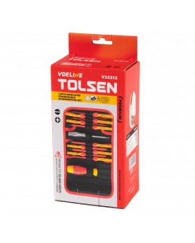 Набор отвертка со сменными вставками диэлектрическими, 12 предметов TOLSEN TTV33212-foto2
