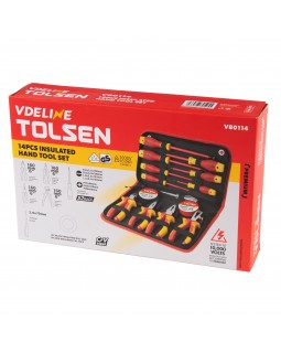 Набор инструментов диэлектрических, 14 предметов, в футляре на молнии TOLSEN TTV80114-foto3