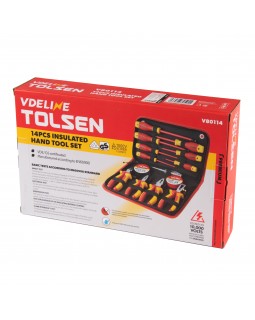Набор инструментов диэлектрических, 14 предметов, в футляре на молнии TOLSEN TTV80114-foto5