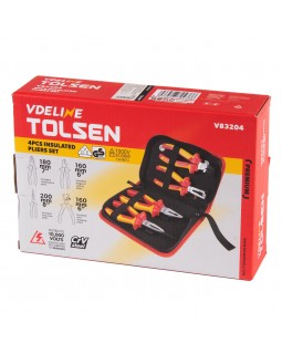 Набор пассатижей и бокорезов диэлектрических, 4 предмета, в футляре на молнии TOLSEN TTV83204-foto3