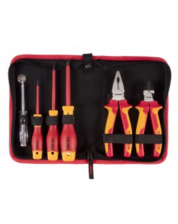 Набор инструментов диэлектрических, 6 предметов, в футляре на молнии TOLSEN TTV83306-foto2