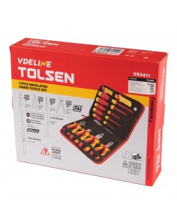 Набор инструментов диэлектрических, 11 предметов, в футляре на молнии TOLSEN TTV83411-foto4