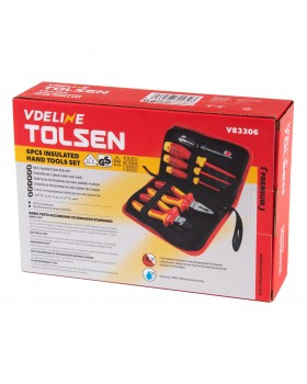 Набор рожковых диэлектрических ключей, 10-19 мм, 6 предметов, в футляре на молнии TOLSEN TTV83606-foto2