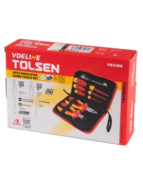 Набор рожковых диэлектрических ключей, 10-19 мм, 6 предметов, в футляре на молнии TOLSEN TTV83606-foto4