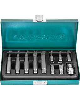 Набор вставок-бит 10 мм Spline М-профиль (30 и 75 мм), М5-М12, 11 предметов-foto2