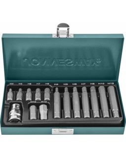 Набор вставок-бит 10 мм  шестигранных Н4-12 мм. (30 и 75 мм), 15 предметов-foto2