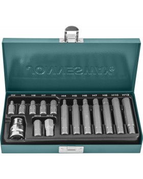 Набор вставок-бит 10 мм  шестигранных Н4-12 мм. (30 и 75 мм), 15 предметов-foto2