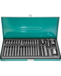 Набор вставок-бит 10 мм шестигранных Н4-12мм, TORX Т20-Т70 (30 и 75 мм) и адаптеров 3/8’’DR и 1/2’’-foto2