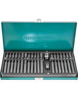 Набор вставок-бит 10 мм  H4-12 мм, Т20-Т55, M5-M12 (30 и 75 мм.), 3/8"DR и 1/2"DR, 40 предметов-foto2