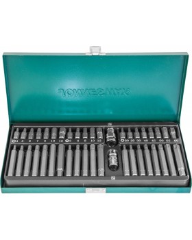 Набор вставок-бит 10 мм шестигранных H4-12 мм, Torx Т20-Т60, Spline М5-М12 (30 и 75 мм), 42 предмет-foto2