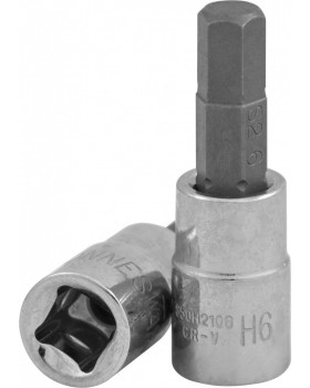 Торцевая головка 1/2"DR с шестигранной вставкой Hex 6 мм, L-55 мм