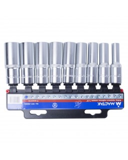 Набор торцевых глубоких головок 1/2&quot;, 10-22 мм, 9 предметов МАСТАК 001-4009H-foto2