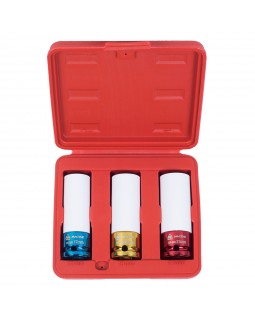 Набор ударных глубоких шестигранных головок 1/2", 17, 19, 21 мм, пластиковое покрытие, кейс,  М-foto3