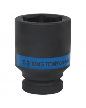 Головка торцевая ударная глубокая шестигранная 1&quot;, 52 мм KING TONY 843552M