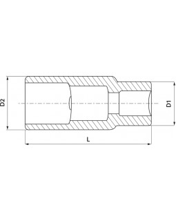 Головка торцевая свечная 1/2"DR 16 мм