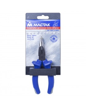 Пассатижи удлиненные тонкие загнутые 160 мм, держатель МАСТАК 030-11160H-foto2
