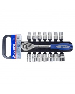 Набор торцевых головок с трещоткой 1/2&quot;, 8-24 мм, 15 предметов МАСТАК 0-4015H-foto3