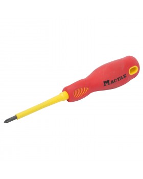 Отвертка крестовая Phillips 1х80 мм, диэлектрическая, держатель МАСТАК 041-01080EH