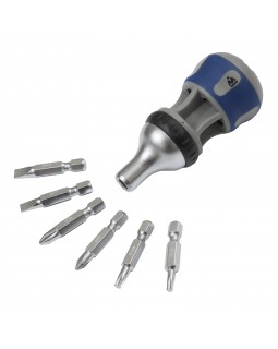 Отвертка со сменными вставками (битами), 7 в 1 МАСТАК 049-7B-foto3