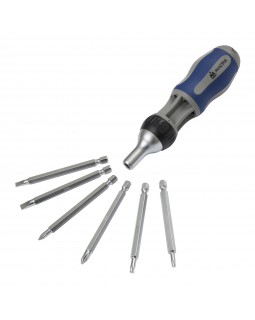 Отвертка со сменными вставками (битами), 7 в 1 МАСТАК 049-7LB-foto4