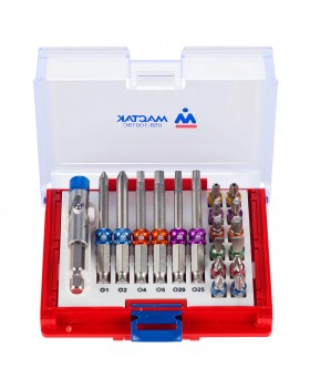 Набор вставок (бит) 1/4", TORX, HEX, PZ, PH, SLOT, 19 предметов МАСТАК 058-10019C-foto5