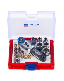 Набор вставок (бит) 1/4&quot;, TORX, HEX, PZ, PH, SLOT, 20 предметов МАСТАК 058-10020C-foto4