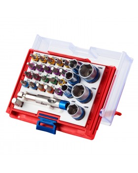 Набор вставок (бит) 1/4&quot;, TORX, HEX, PZ, PH, SLOT, 28 предметов МАСТАК 058-10028C