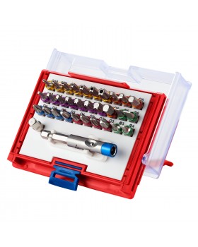 Набор вставок (бит) 1/4", TORX, HEX, PZ, PH, SLOT, 32 предмета МАСТАК 058-10032C Набор вставок (бит) 1/4", TORX, HEX, PZ, PH, SLOT, 32 предмета МАСТАК 058-10032C