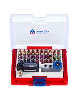 Набор вставок (бит) 1/4", TORX, HEX, PZ, PH, SLOT, 33 предмета МАСТАК 058-10033C-foto7