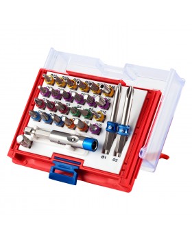 Набор вставок (бит) 1/4&quot;, TORX, HEX, PZ, PH, SLOT, 28 предметов МАСТАК 058-11028C