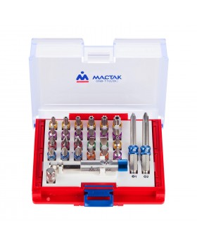 Набор вставок (бит) 1/4", TORX, HEX, PZ, PH, SLOT, 28 предметов МАСТАК 058-11028C-foto6