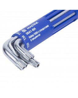 Набор Г-образных TORX с отверствием, Т10-Т50, 8 предметов МАСТАК 0641-8HB-foto2