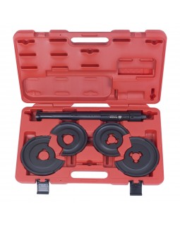 Стяжка амортизаторных пружин, центральная, кованая, дисковые держатели, кейс, 5 предметов МАСТАК 100-foto2