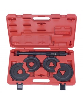 Стяжка амортизаторных пружин, центральная, кованая, дисковые держатели, кейс, 5 предметов МАСТАК 100-foto2