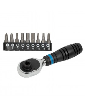 Набор вставок (бит) с трещоткой 1/4&quot;, TORX, HEX, PH, 10 предметов KING TONY 1001MR