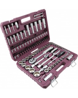 TS108/12 Набор инструмента универсальный 1/4", 1/2"DR с головками торцевыми 12-гранными, 108 предмет-foto3