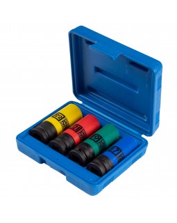 Набор глубоких ударных торцевых головок 1/2", шестигранные, 17, 19, 21, 22 мм KING TONY 44904MP-foto5