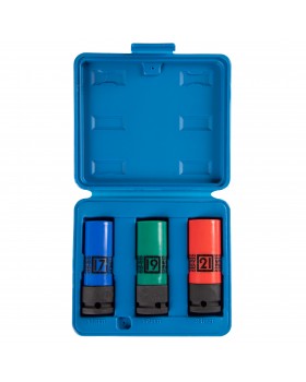 Набор ударных глубоких торцевых головок 1/2", шестигранные, 17, 19, 21 мм KING TONY 44905MP Набор ударных глубоких торцевых головок 1/2", шестигранные, 17, 19, 21 мм KING TONY 44905MP