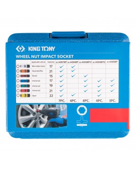 Набор ударных глубоких торцевых головок 1/2", шестигранные, 17, 19, 21 мм KING TONY 44905MP-foto3