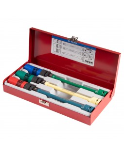 Набор ударных глубоких торцевых головок и торсионных удлинителей 1/2&quot;, 17, 19, 21 мм KING TONY -foto4