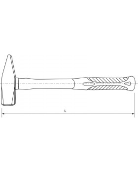 Молоток слесарный с фиберглассовой рукояткой 500 гр-foto2