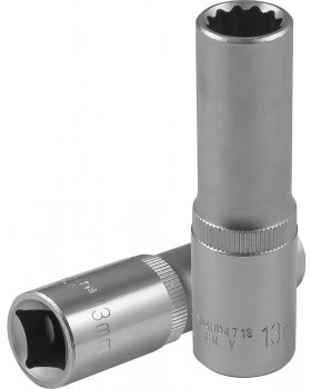 Головка торцевая глубокая 12-гранная 1/2"DR 13 мм.