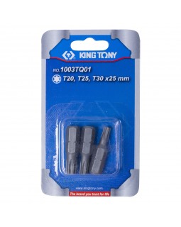 Набор вставок (бит) 1/4", TORX, Т20, Т25, Т30, 3 предмета KING TONY 1003TQ01-foto2