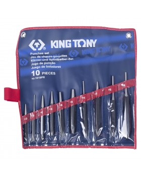 Набор выколоток, бородков, кернеров, 10 предметов KING TONY 1010PR