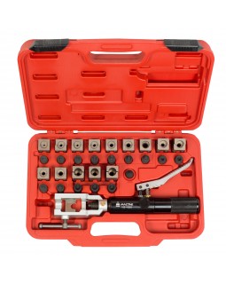 Набор для развальцовки трубок с гидравлическим поршнем, кейс, 30 предметов МАСТАК 102-10031C-foto5